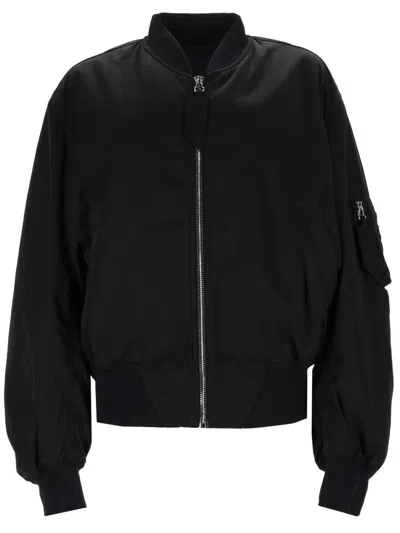 Attico Oversized Bomber Jacket In Black