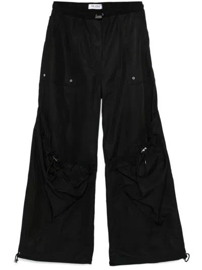 ATTICO THE ATTICO BLACK RELAXED WIDE-LEG PANTS