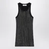 Attico Sleeveless Cotton Top Crystal Studs