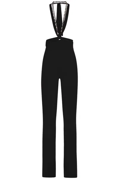 Attico The  Black Stretch Polyester Ruby Pant