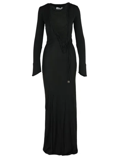 ATTICO THE ATTICO BLACK VISCOSE DRESS
