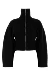 Attico Wool Cardigan In Black