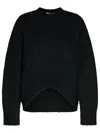 Attico Black Oversize Sweater In Wool And Cashmere Woman In Black