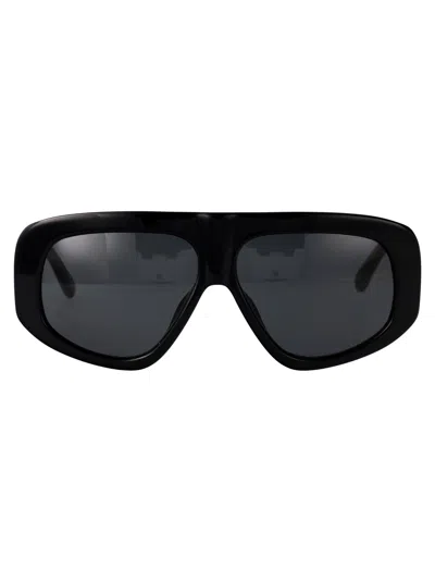 ATTICO THE ATTICO BLACK/SILVER/GREY ACETATE SUNGLASSES