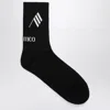Attico The   Black/white Socks With Logo