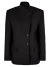 Attico Gabardine Single Breasted Blazer