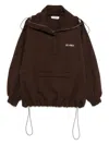 Attico Oversized Blouson With High Collar In Brown