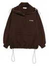 Attico Oversized Blouson With High Collar In Brown