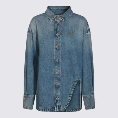 Attico The  Blue Cotton Denim Shirt