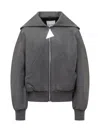 Attico Bomber Jacket In Grey