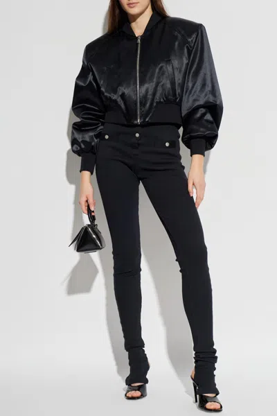 Attico The  Bomber Jacket In Black