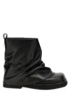 Attico 'mini Robin' Black Ankle Boots With Logo Plaque On The Rear And Pull-tab At The Heel In Black