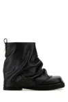 Attico 'mini Robin' Black Ankle Boots With Logo Plaque On The Rear And Pull-tab At The Heel In Black