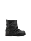 Attico 'mini Robin' Black Ankle Boots With Logo Plaque On The Rear And Pull-tab At The Heel In Black