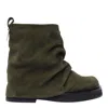 Attico Khaki Mini Robin Combat Boots In Green