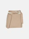 Attico Mini Gonna Beige In Beige