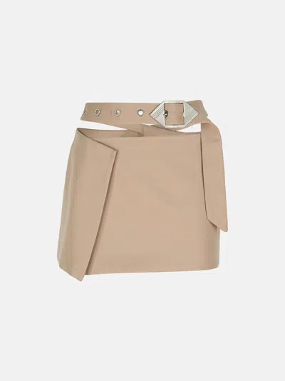 Attico The  Bottoms Gend - Beige Mini Skirt Beige Main Fabric: 100% Virgin Wool, Lining: 53% Acetate
