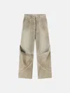 Attico Low-rise Wide-leg Jeans In Vintage Grey