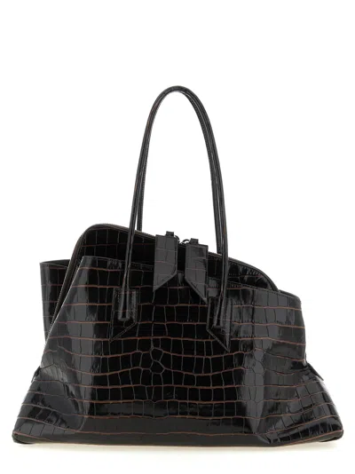 Attico The  Brown Bovine Leather Shoulder Women's Bag