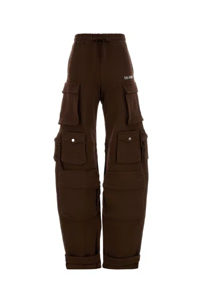 Attico The  Brown Cotton Joggers