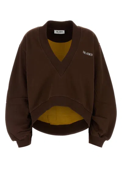 Attico The  Brown Cotton Sweatshirt