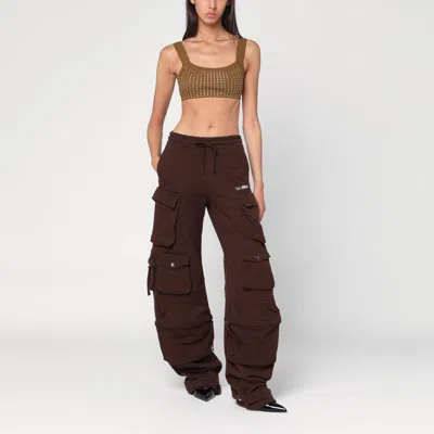 ATTICO THE ATTICO BROWN FERN CARGO PANTS