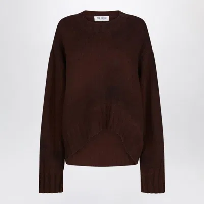ATTICO THE ATTICO  BROWN WOOL AND CASHMERE SWEATER