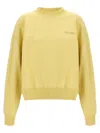 Attico The  Brushed Cotton Sweatshirt With Front Logo Patch