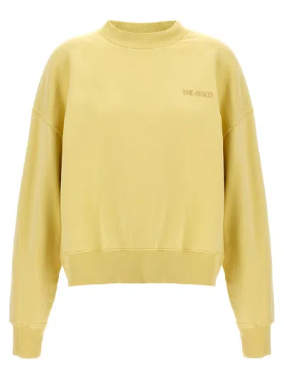 Attico The  Brushed Cotton Sweatshirt With Front Logo Patch