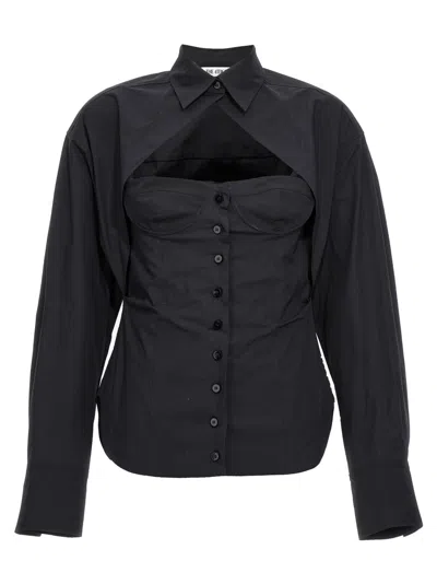 Attico Black Regular Solid Shirt