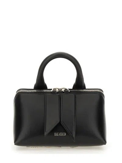 Attico The  Calf Leather Mini Bag With Interior Pocket In Black