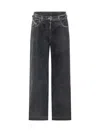 Attico Logo Pant Canvas In Black