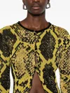 Attico Python Jacquard Cardigan Sweaters And Cardigans Yellow In Yellow