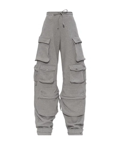 Attico The  Cargo Drawstring Pants In Gray