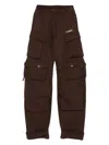 Attico Cotton Jersey Cargo Sweatpants In Brown