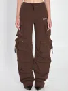 Attico Cargo Fern Pants In Brown