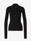 Attico Ribbed Sweater Sweaters And Cardigans In Shirt Collar