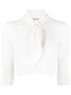 Attico Catlin Cropped Top In White