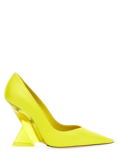 Attico Cheope Leather Pumps In Yellow