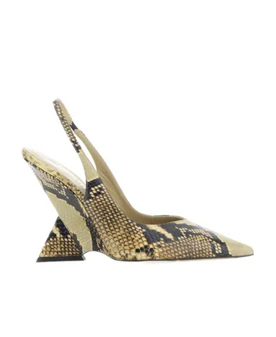 Attico The  Cheope Slingback Pumps In Multicolor