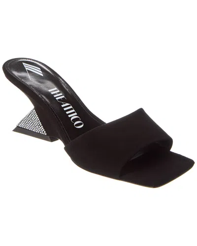 Attico The  Cheope Suede Mule In Black