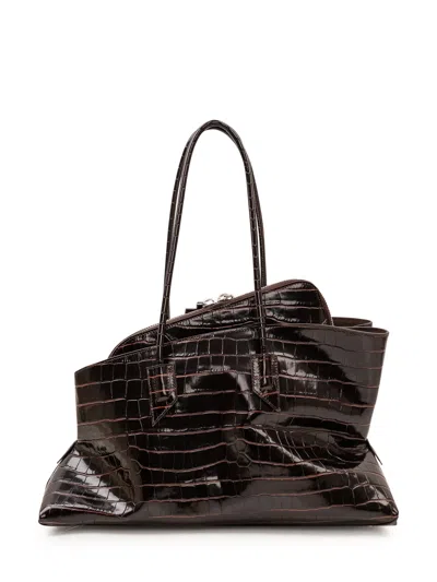 Attico The  Chic Medium Shoulder Bag In Coffee