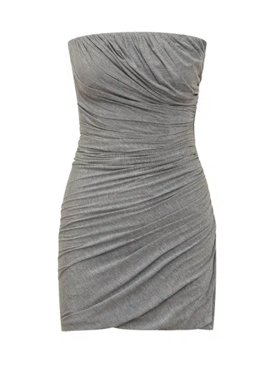 Attico The  Chic Mini Suit Dress For Fall 2024 In Gray