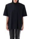 Attico Modern Mock Neck T-shirt With Short Sleeves