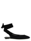 Attico Black Pointed Toe Ballet Flats