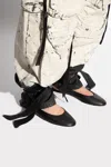 Attico The  ‘cloe' Leather Ballet Flats In Black