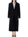 Attico Waist Belted Long Length Lapels In Black