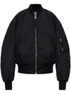 Attico Bomber Jacket With Bishop Sleeves In Black