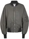 Attico Tech Bomber Jacket In Green