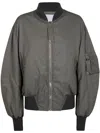 Attico Tech Bomber Jacket In Green